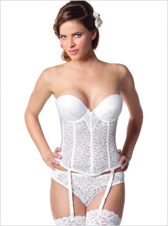 Kanten Torselet 337 met lage rug Poirier Kanten Torselet 337 met lage rug Poirier bruidslingerie