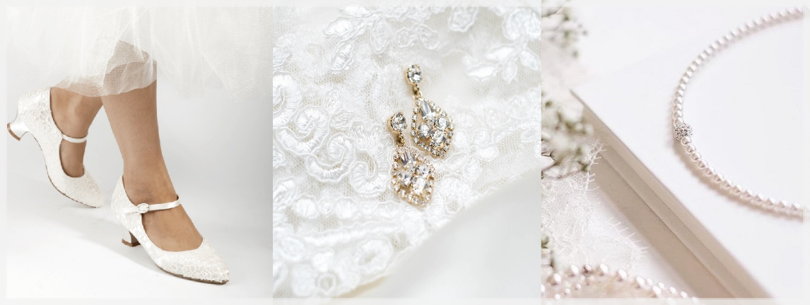 Bruidsaccessoires | Bruidsboutique La Romance | Bleskensgraaf Zuid-Holland | Nederland | Bruidsschoenen | Bruidssieraden | Oorbellen | Kettingen | Armbanden
