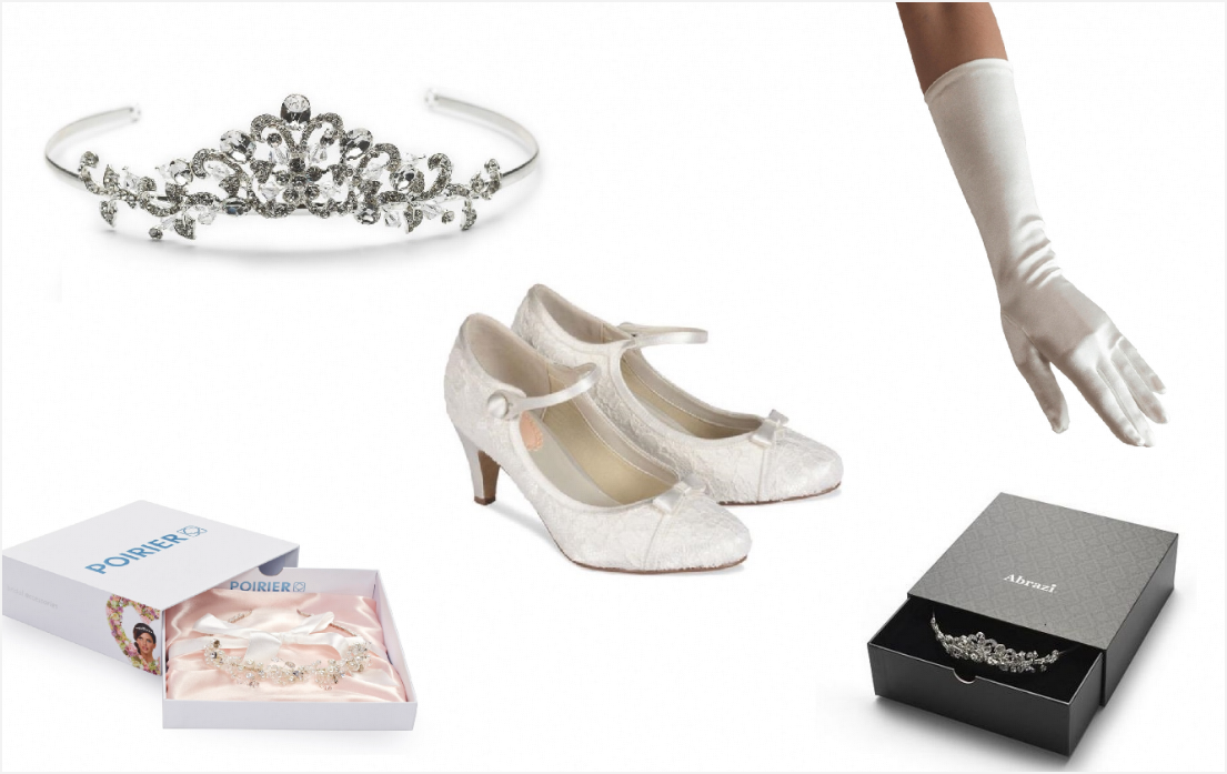 Haaraccessoires van Abrazi, Poirier en bruidsschoenen van Pink by Paradox Haaraccessoires van Abrazi, Poirier en bruidsschoenen van Pink by Paradox