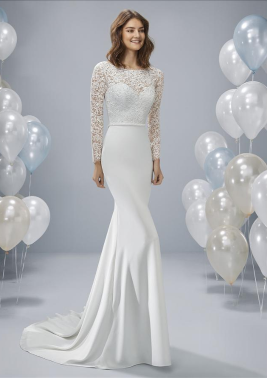 Bedekte trouwjurken Bedekte trouwjurken. Ben je op zoek naar een prachtige bedekte trouwjurk? Kom langs bij Bruidsboutique La Romance in Bleskensgraaf (Zuid-Holland).