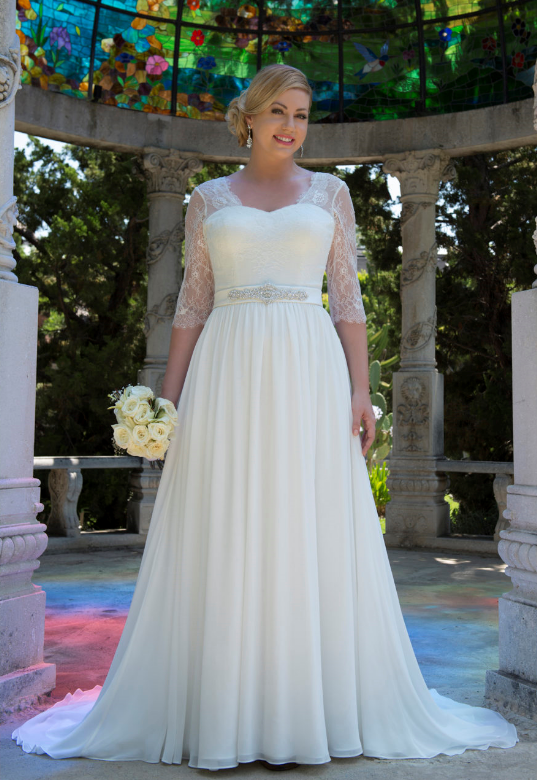 Bruidsjapon Venus Bridal VW 8744 grote maten bruidsmode Bruidsjapon Venus Bridal VW 8744 grote maten bruidsmode