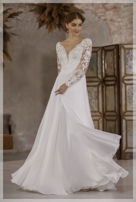 Bedekte trouwjurken. Ben je benieuwd naar onze mooie bedekte trouwjurken? Bruidsboutique La Romance heeft weer een prachtige nieuwe collectie bruidsjaponnen ingekocht. Ben je benieuwd naar onze nieuwe collectie bedekte bruidsjurken? Maak vrijblijvend een pasafspraak in onze bruidswinkel. Je bent van harte welkom bij Bruidsboutique La Romance Kerkstraat 29 2971 AK in Bleskensgraaf (Zuid-Holland).